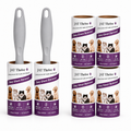 Lint Roller for Pet Hair – 360 Sheets, 6 Refills + 2 Upgraded Handles, Strong Adhesive, Easy-Tear Travel Kit for Dog & Cat Owners, Clothes, Sofa, Carpet, Furniture & Car
