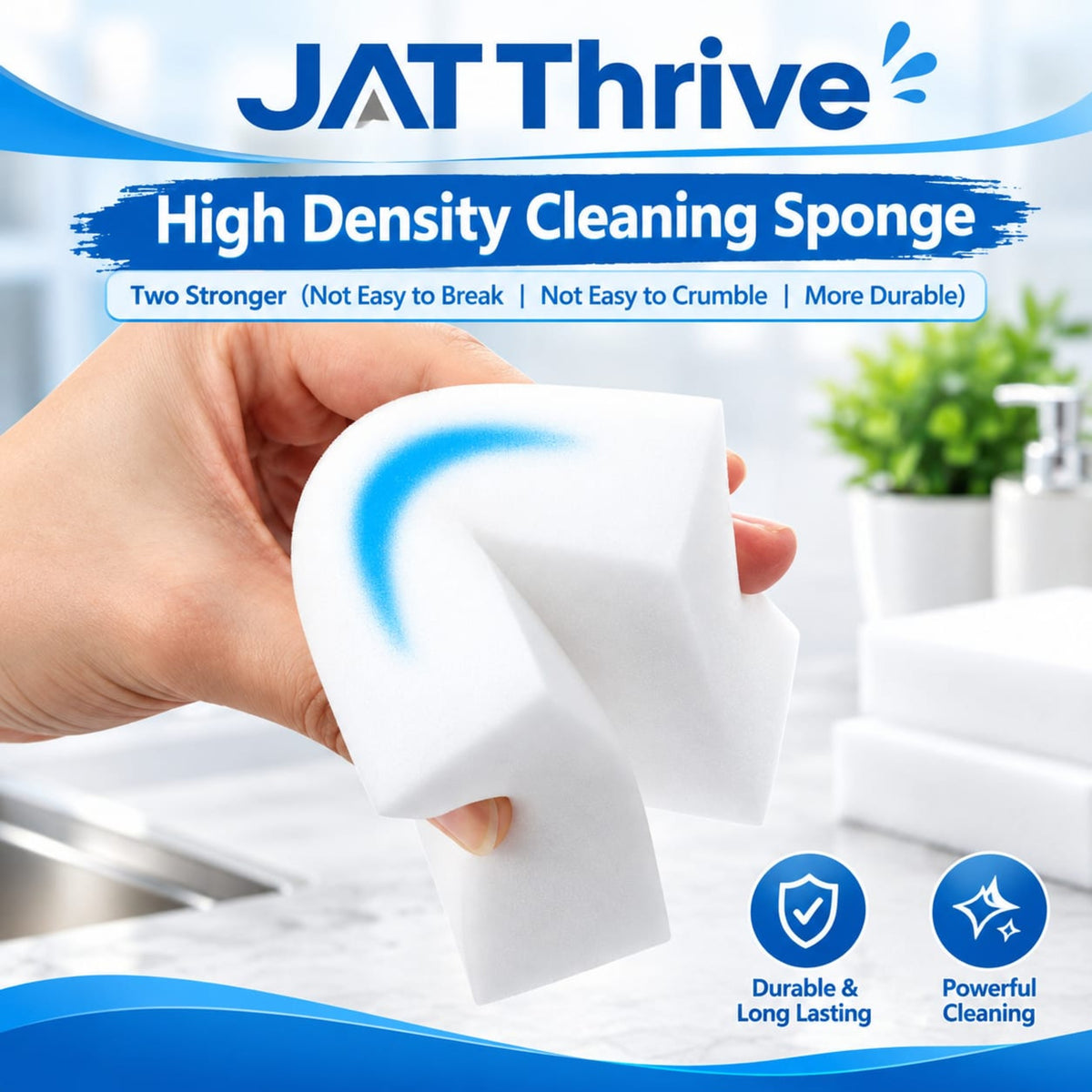 30 Piece Household Cleaning Combo, 24 Magic Melamine Foam Sponges + 6 Textured Scrub Pads for Kitchen, Bathroom, Laundry, Office & Home